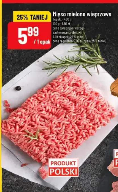 Mięso mielone wieprzowe polskie