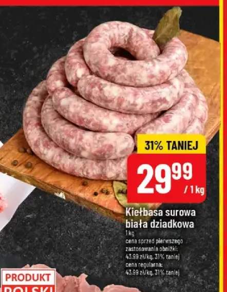 Kiełbasa surowa biała dziadkowa