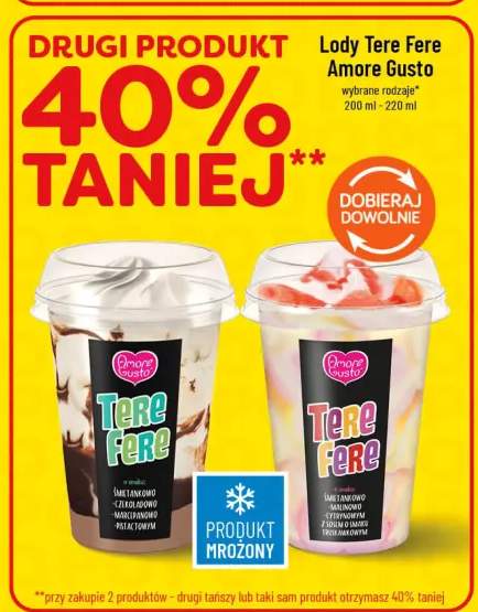 Lody Tere Fere Amore Gusto o smaku śmietankowo-czekoladowo-marcepanowo-pistacjowym