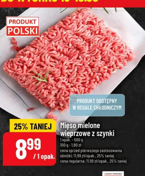Mięso mielone wieprzowe z szynki