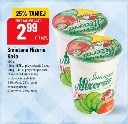 Śmietana Mizeria 10% Koło
