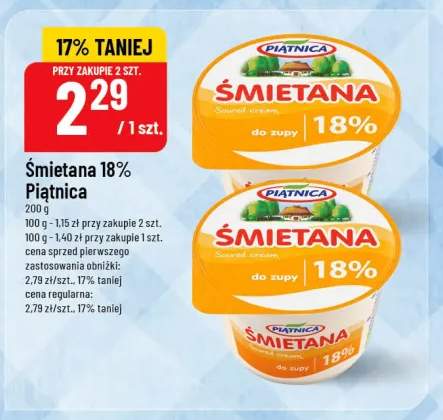 Śmietana 18% Piątnica