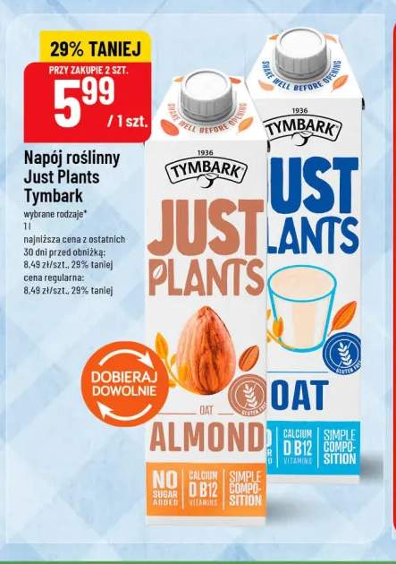 Napój roślinny Just Plants Almond Tymbark