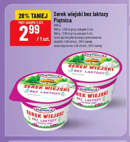 Serek wiejski bez laktozy Piątnica