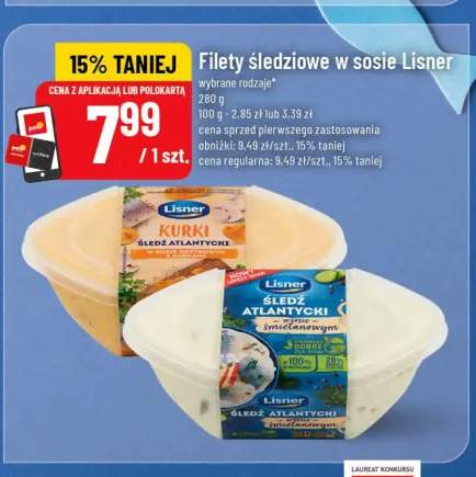 Filety śledziowe w sosie kurki Lisner