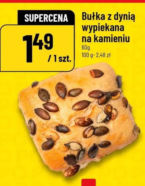 Bułka z dynią wypiekana na kamieniu