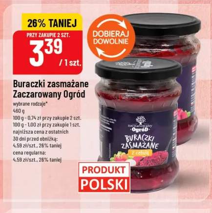 Buraczki zasmażane Zaczarowany Ogród z cebulą