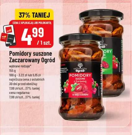 Pomidory suszone Zaczarowany Ogród z żurawiną w oleju z ziołami