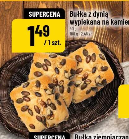 Bułka z dynią wypiekana na kamieniu