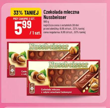 Czekolada mleczna Nussbeisser