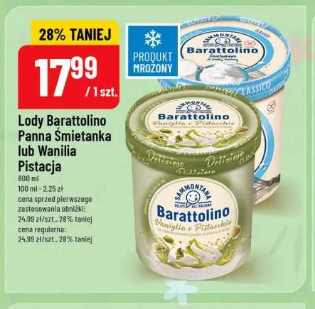 Lody Barattolino Panna Śmietanka