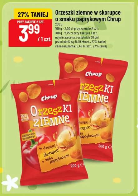 Orzeszki ziemne w skorupce o smaku paprykowym Chrup