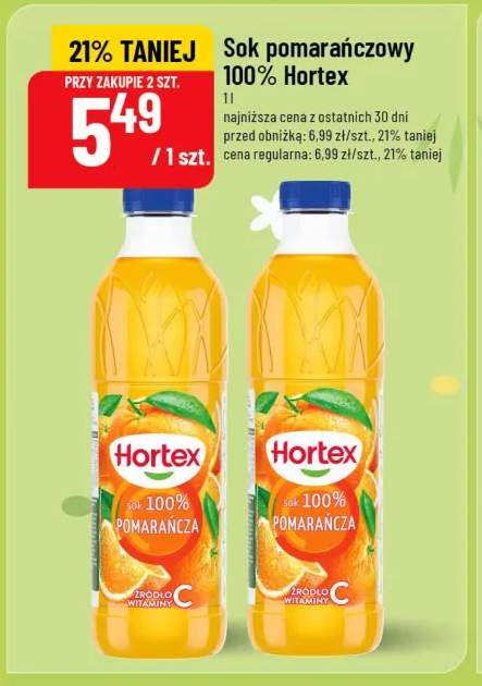 Sok pomarańczowy 100% Hortex