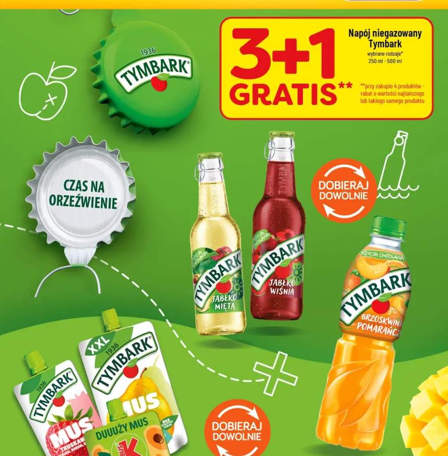 Napój niegazowany Tymbark Jabłko Mięta