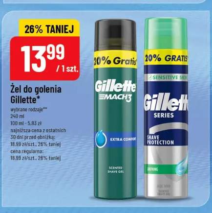 Żel do golenia Gillette Mach3 Extra Comfort