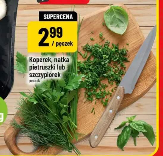 Koperek, natka pietruszki lub szczypiorek