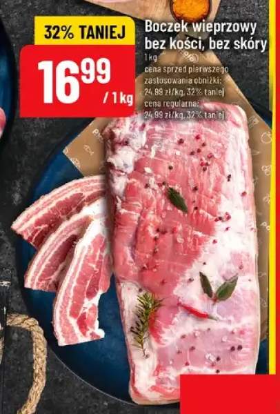 Boczek wieprzowy bez kości bez skóry