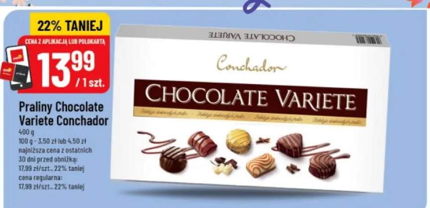 Praliny Chocolate Variete Conchador