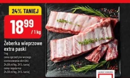 Żeberka wieprzowe extra paski