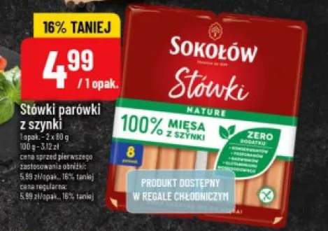 Stówki parówki z szynki Sokołów