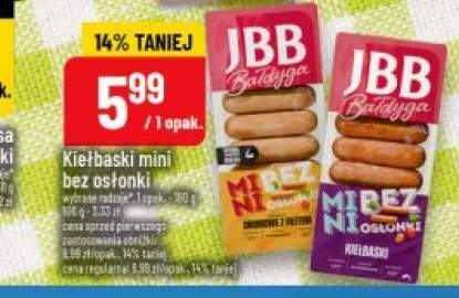Kiełbaski mini bez osłonki JBB Bałdyga