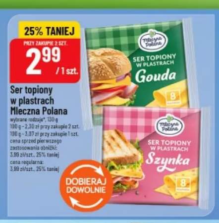 Ser topiony w plastrach Mleczna Polana Gouda