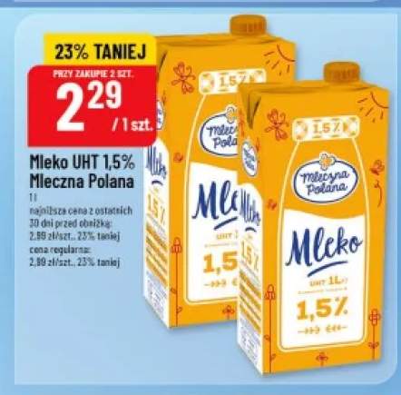 Mleko UHT 1,5% Mleczna Polana