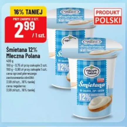 Śmietana 12% Mleczna Polana