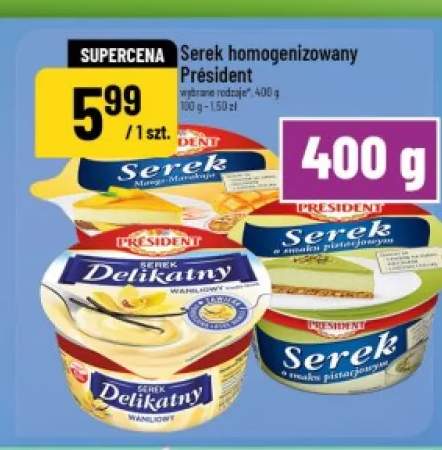 Serek homogenizowany Président Mango-Marakuja