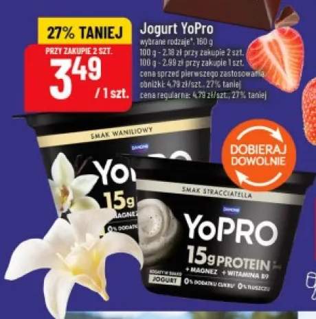 Jogurt Danone YoPro waniliowy