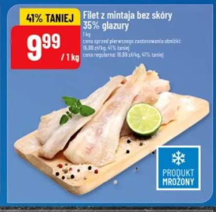 Filet z mintaja bez skóry 35% glazury