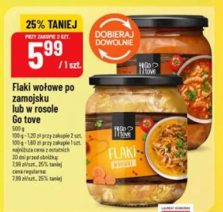 Flaki wołowe w rosole Go tove