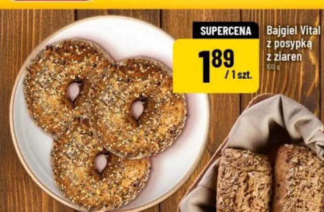 Bajgiel Vital z posypką z ziaren