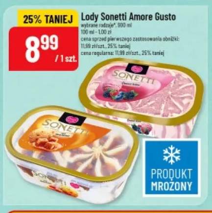 Lody Sonetti Amore Gusto Owoce leśne