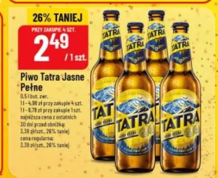 Piwo Tatra Jasne Pełne