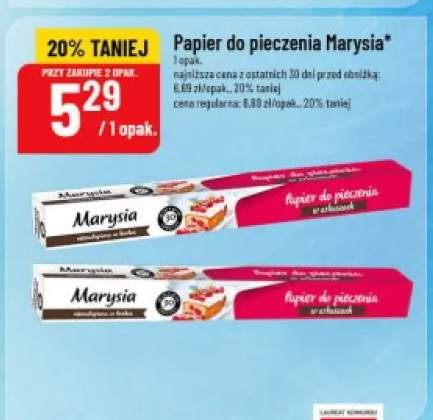 Papier do pieczenia w arkuszach Marysia