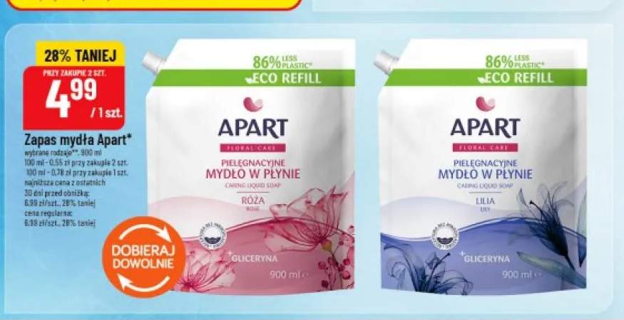 Zapas mydła w płynie Apart Floral Care Róża