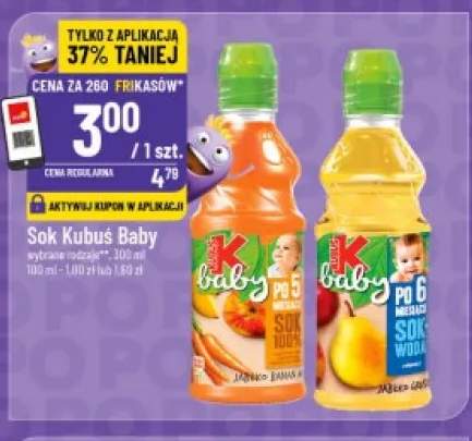 Sok Kubuś Baby Jabłko Banan