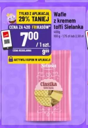 Wafle z kremem toffi Sielanka