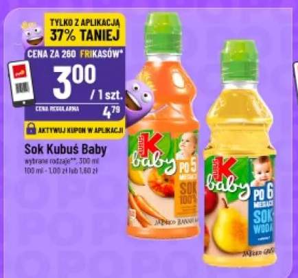 Sok Kubuś Baby jabłko gruszka