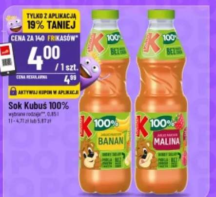 Sok Kubuś 100% jabłko marchew banan