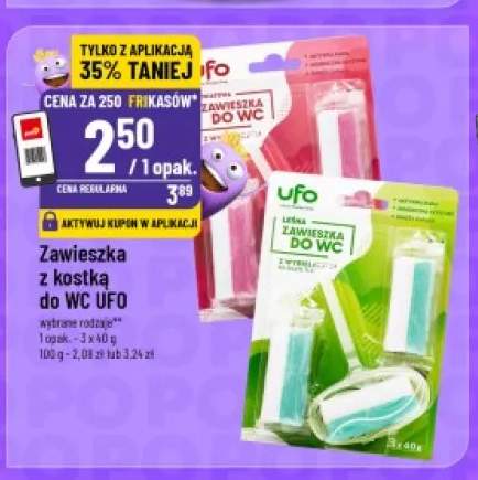 Zawieszka z kostką do WC UFO Leśna