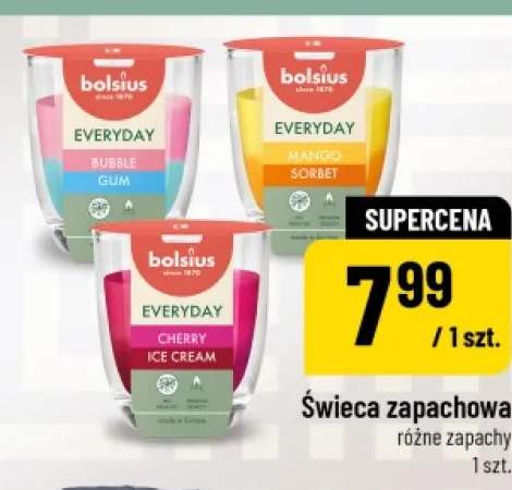 Świeca zapachowa Bolsius Everyday Cherry Ice Cream