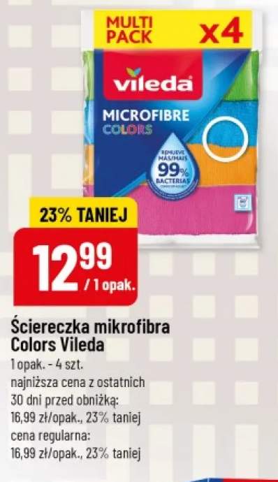 Ściereczka mikrofibra Colors Vileda 4-pak