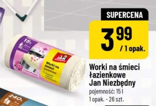 Worki na śmieci łazienkowe Jan Niezbędny 15l