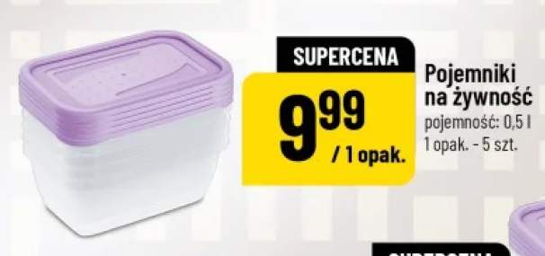 Pojemniki na żywność pojemność 0,5l
