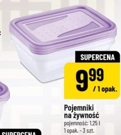 Pojemniki na żywność pojemność 1,25l