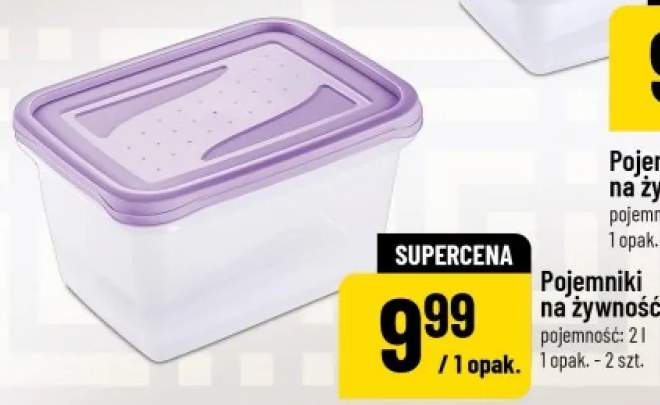 Pojemniki na żywność pojemność 2l