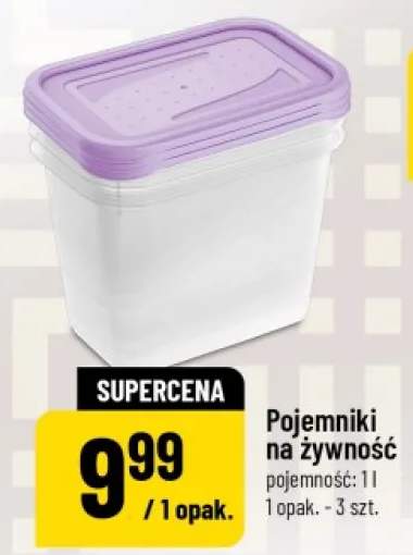 Pojemniki na żywność pojemność 1l