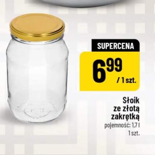 Słoik ze złotą zakrętką 1,7l